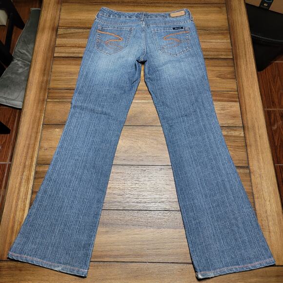 Seven7 Medium Wash Flare Denim Jeans - Size 27 - Picture 3 of 6